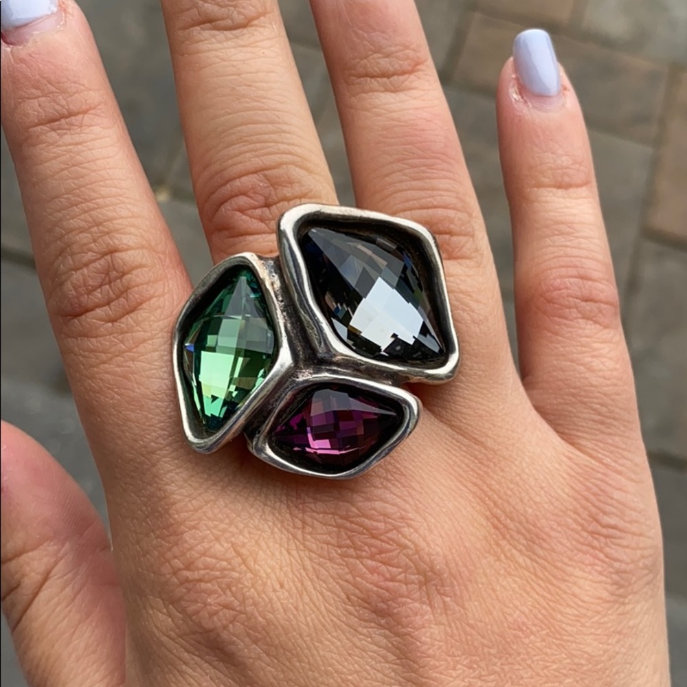 UNOde50 three color crystal ring